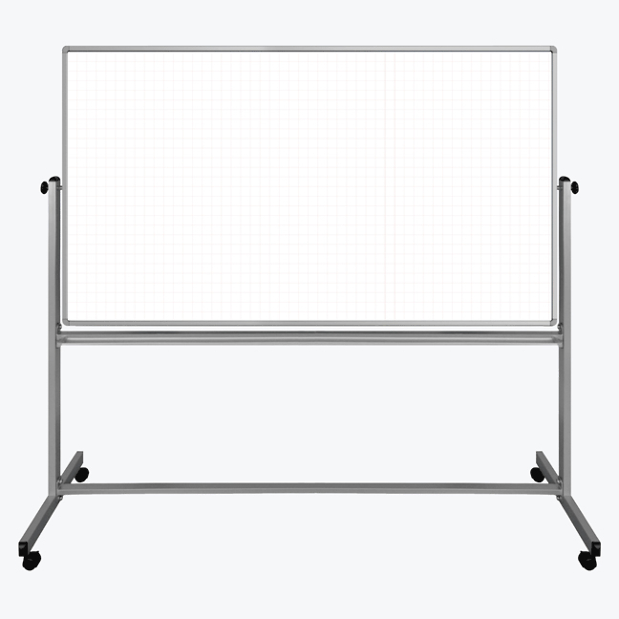 Luxor, Mobile Magnetic Dry Erase Ghost Grid Board, Color Finish White, Model# MB7240LB